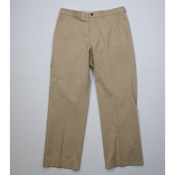 Vintage 90s Orvis Mens 34x29 Faded Wide Leg Chino Pants Trousers Beige Khaki Tan